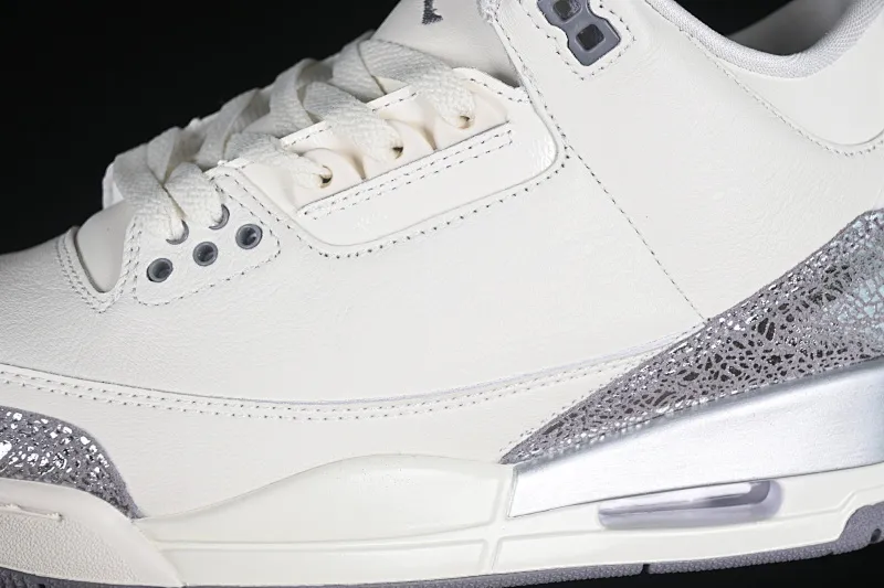 All categories Air Jordan Jordan series basketball shoes Air Jordan 3 Air Jordan 3 "Sail Metallic Silver" AJ3 Joe 3 Metallic Silver CK9246-100